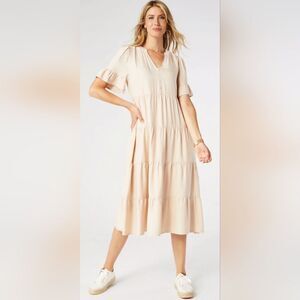 NWT Coco & Carmen Margaux Tiered Ruffle Sleeve Dress (L/XL)